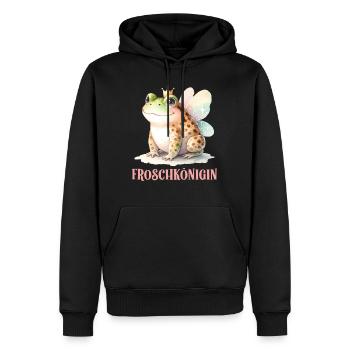 Karneval Party Kostüm FROSCHKÖNIGIN Lustiges - Männer Premium Bio Hoodie - Schwarz - Vorne - Nico (187cm)