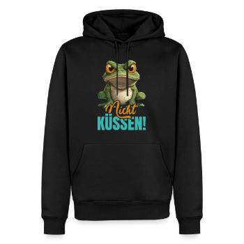 Faschingskostüm Frösche NICHT KÜSSEN Lustiges - Männer Premium Bio Hoodie - Schwarz - Vorne - Nico (187cm)