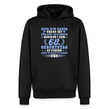 68 Jahre alt Papa 68. Geburtstag Geschenk - Männer Premium Bio Hoodie - Schwarz - Vorne - Nico (187cm)