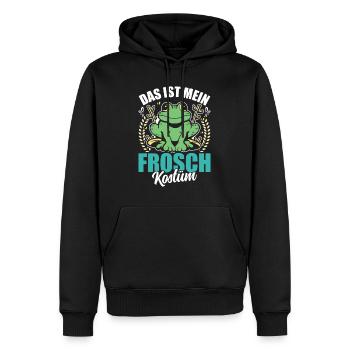 Karneval Party Frösche DAS IST MEIN FROSCHKOSTÜM - Männer Premium Bio Hoodie - Schwarz - Vorne - Nico (187cm)