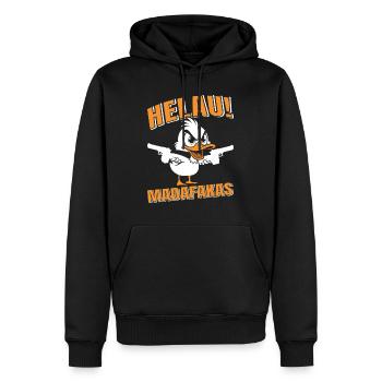 Kölner Karneval HELAU MADAFAKAS Lustiges Enten - Männer Premium Bio Hoodie - Schwarz - Vorne - Nico (187cm)
