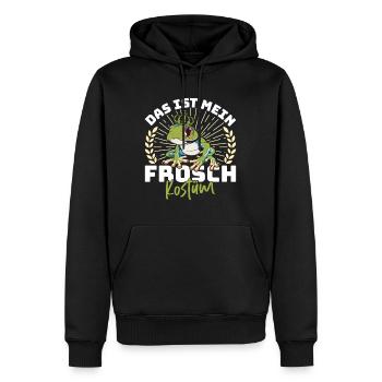 Karneval Party Frösche DAS IST MEIN FROSCHKOSTÜM - Männer Premium Bio Hoodie - Schwarz - Vorne - Nico (187cm)
