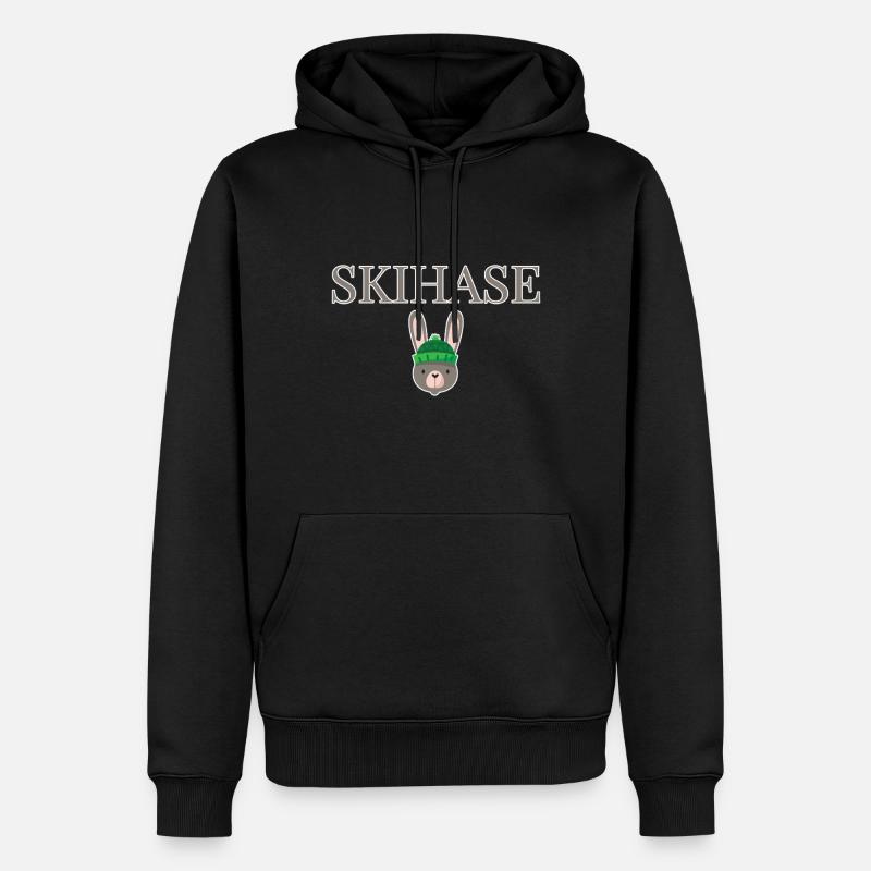 Ski Bunny Lapin d’hiver - Sweat à capuche Premium bio Homme - noir