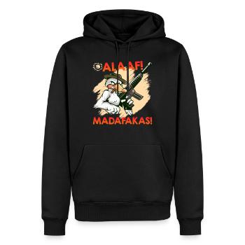 Karneval Enten ALAAF MADAFAKAS Lustiges Kölner - Männer Premium Bio Hoodie - Schwarz - Vorne - Nico (187cm)