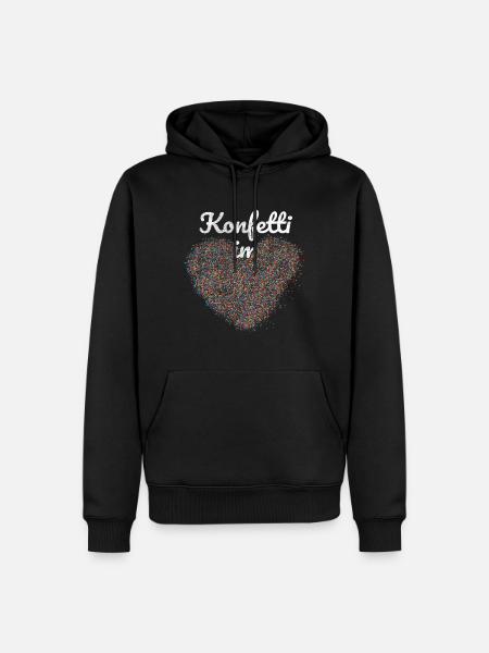 Confetti in the heart - Men’s Premium Organic Hoodie - black