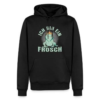Karneval Party ICH BIN EIN FROSCH Lustiges - Männer Premium Bio Hoodie - Schwarz - Vorne - Nico (187cm)