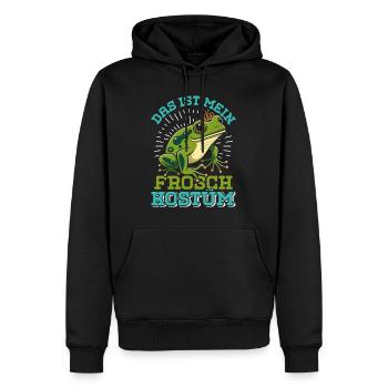 Karneval Party Frösche DAS IST MEIN FROSCHKOSTÜM - Männer Premium Bio Hoodie - Schwarz - Vorne - Nico (187cm)