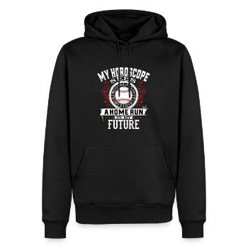 Baseball Spieler Lustiges Homerun Horoskop - Männer Premium Bio Hoodie - Schwarz - Vorne - Nico (187cm)