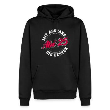 Abiturient ABI 2025 DIE BESTEN Lustiges Abi - Männer Premium Bio Hoodie - Schwarz - Vorne - Nico (187cm)