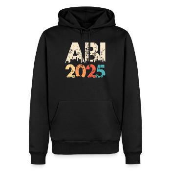 ABI 2025 Abitur Abschluss Lustiges Abiturienten - Männer Premium Bio Hoodie - Schwarz - Vorne - Nico (187cm)