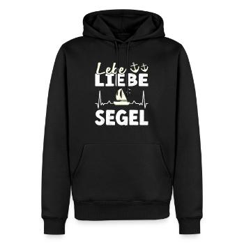 Live Love Sailing Skipper Capitaine Sailing & Sailing - Sweat à capuche Premium bio Homme - noir - Devant - Nico (187cm)