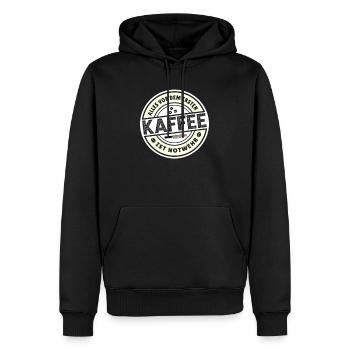 Alles vor dem ersten Kaffee ist Notwehr Kaffee - Männer Premium Bio Hoodie - Schwarz - Vorne - Nico (187cm)