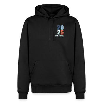 MATURA ABSCHLUSS 2025 Maturanten Lustiges - Männer Premium Bio Hoodie - Schwarz - Vorne - Nico (187cm)