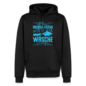 Abitur MEIN ABIBALL ANZUG IST IN DER WÄSCHE Lustig - Männer Premium Bio Hoodie - Schwarz - Vorne - Nico (187cm)