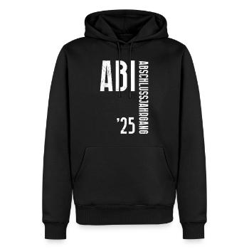 ABI 2025 Abitur Abschluss Lustiges Abiturienten - Männer Premium Bio Hoodie - Schwarz - Vorne - Nico (187cm)