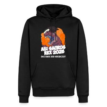 Abitur ABI SAURUS REX 2025 Abitur Lustiges - Männer Premium Bio Hoodie - Schwarz - Vorne - Nico (187cm)