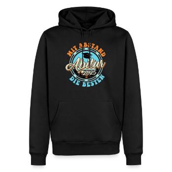 ABITUR 2025 MIT ABSTAND DIE BESTEN Lustiges - Männer Premium Bio Hoodie - Schwarz - Vorne - Nico (187cm)