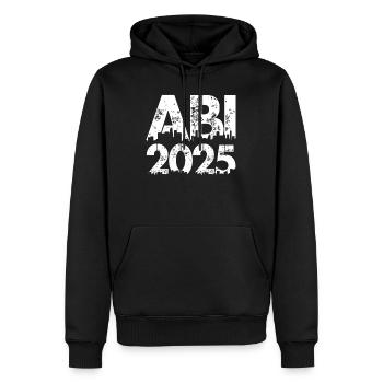 ABI 2025 Abitur Abschluss Lustiges Abiturienten - Männer Premium Bio Hoodie - Schwarz - Vorne - Nico (187cm)