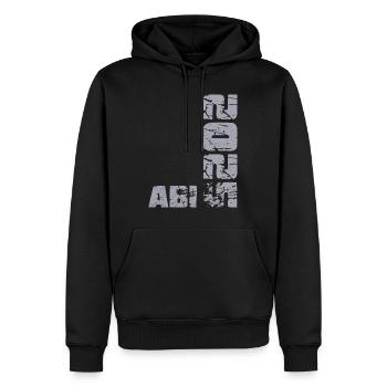 ABI 2025 Abitur Abschluss Lustiges Abiturienten - Männer Premium Bio Hoodie - Schwarz - Vorne - Nico (187cm)
