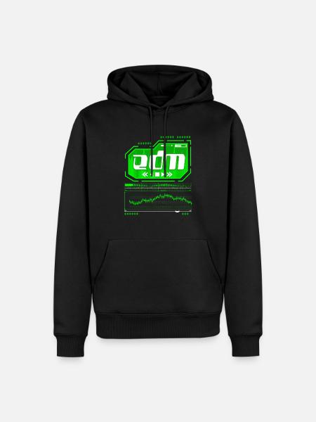 EDM Trance Elektroniczna Muzyka Taneczna Rave - Ekologiczna męska bluza z kapturem Premium - czarny