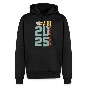 Abiturient ABI 2025 LIMITED EDITION Lustiges - Männer Premium Bio Hoodie - Schwarz - Vorne - Nico (187cm)