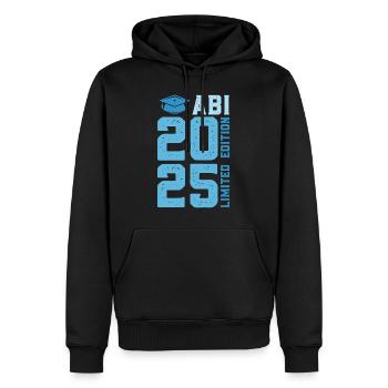Abiturient ABI 2025 LIMITED EDITION Lustiges - Männer Premium Bio Hoodie - Schwarz - Vorne - Nico (187cm)