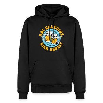 ABI ERLEDIGT BIER BEREIT Abiturienten Lustiges - Männer Premium Bio Hoodie - Schwarz - Vorne - Nico (187cm)