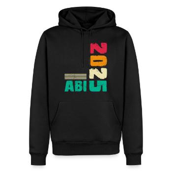 ABI 2025 Abitur Abschluss Lustiges Abiturienten - Männer Premium Bio Hoodie - Schwarz - Vorne - Nico (187cm)