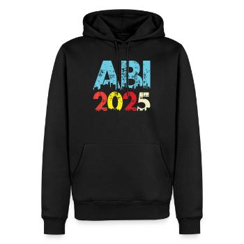ABI 2025 Abitur Abschluss Lustiges Abiturienten - Männer Premium Bio Hoodie - Schwarz - Vorne - Nico (187cm)