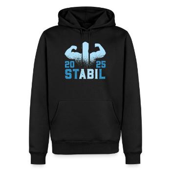 Abitur Abschluss 2025 ST ABI L Lustiges Abi - Männer Premium Bio Hoodie - Schwarz - Vorne - Nico (187cm)
