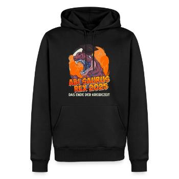 Abitur ABI SAURUS REX 2025 Abitur Lustiges - Männer Premium Bio Hoodie - Schwarz - Vorne - Nico (187cm)
