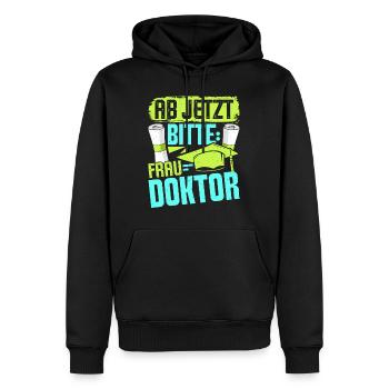 Doktorarbeit AB JETZT BITTE FRAU DOKTOR Lustiges - Männer Premium Bio Hoodie - Schwarz - Vorne - Nico (187cm)