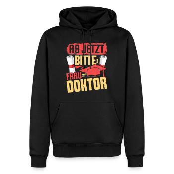 Doktorarbeit AB JETZT BITTE FRAU DOKTOR Lustiges - Männer Premium Bio Hoodie - Schwarz - Vorne - Nico (187cm)