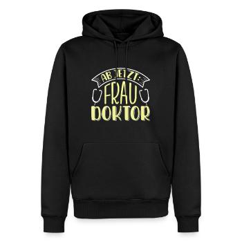 Doktorarbeit AB JETZT BITTE FRAU DOKTOR Lustiges - Männer Premium Bio Hoodie - Schwarz - Vorne - Nico (187cm)