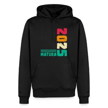 MATURA 2025 Maturanten Matura Abschluss Matura - Männer Premium Bio Hoodie - Schwarz - Vorne - Nico (187cm)