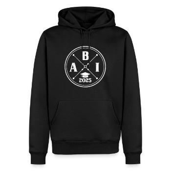 ABI 2025 Abitur Abschluss Lustiges Abiturienten - Männer Premium Bio Hoodie - Schwarz - Vorne - Nico (187cm)