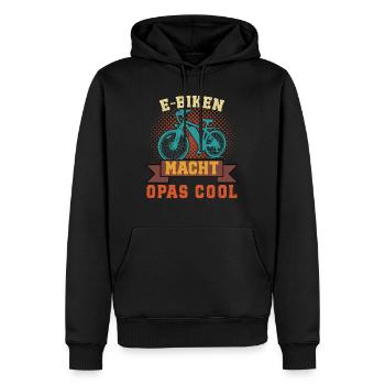 Opa E-BIKEN MACHT OPAS COOL EBike Lustiges - Männer Premium Bio Hoodie - Schwarz - Vorne - Nico (187cm)