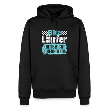 Laufen ELITE LÄUFER BITTE NICHT ÜBERHOLEN Lustiges - Männer Premium Bio Hoodie - Schwarz - Vorne - Nico (187cm)