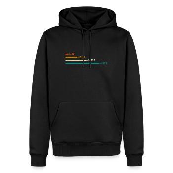 Läufer HALBMARATHON 26.2 Laufen Lustiges - Männer Premium Bio Hoodie - Schwarz - Vorne - Nico (187cm)