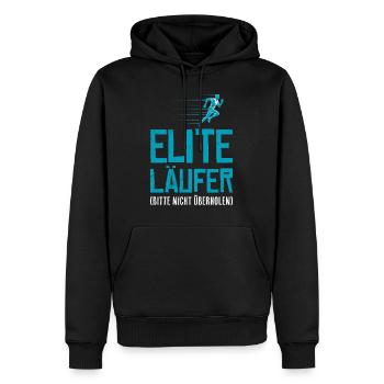 Läufer ELITE LÄUFER BITTE NICHT ÜBERHOLEN Lustiges - Männer Premium Bio Hoodie - Schwarz - Vorne - Nico (187cm)