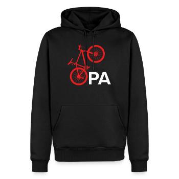 Großvater Radfahren OPA Radeln Lustiges - Männer Premium Bio Hoodie - Schwarz - Vorne - Nico (187cm)