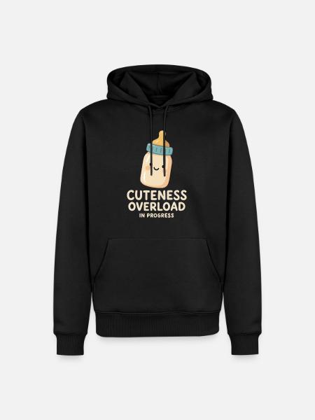 Cuteness Overload in Progress - Men’s Premium Organic Hoodie - black