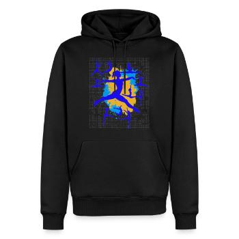 Gymnastique Gymnastique Acrobatie Gymnastique artistique - Sweat à capuche Premium bio Homme - noir - Devant - Nico (187cm)