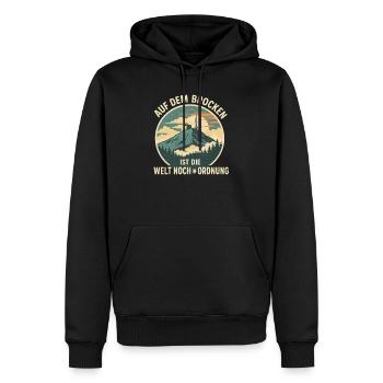 Harz I Brocken Brockenbahn Walpurgis Motiv für - Männer Premium Bio Hoodie - Schwarz - Vorne - Nico (187cm)