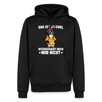 Cool Interessiert mich nur nicht - Pinguin - Männer Premium Bio Hoodie - Schwarz - Vorne - Nico (187cm)