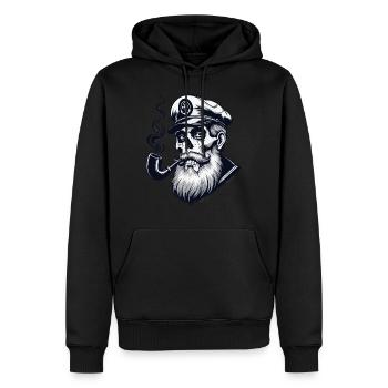 Capitaine Hambourg St Pauli Crâne de la ville hanséatique - Sweat à capuche Premium bio Homme - noir - Devant - Nico (187cm)