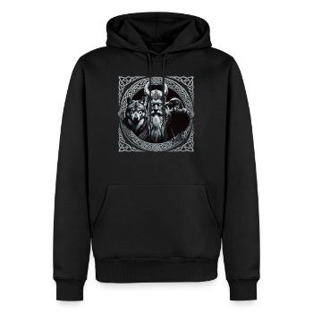 Odin Viking Valhalla Viking Marteau Thor Odin - Sweat à capuche Premium bio Homme - noir - Devant - Nico (187cm)
