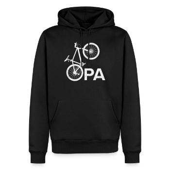 Großvater Radfahren OPA Radeln Lustiges - Männer Premium Bio Hoodie - Schwarz - Vorne - Nico (187cm)