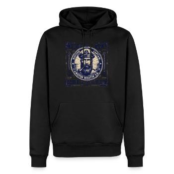 Capitaine Hambourg St Pauli Crâne de la ville hanséatique - Sweat à capuche Premium bio Homme - noir - Devant - Nico (187cm)