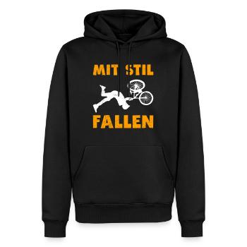 Radfahren MIT STIL FALLEN Radler Lustiges - Männer Premium Bio Hoodie - Schwarz - Vorne - Nico (187cm)